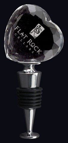 etched Crystal wine stopper