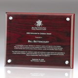 etched wood acrylic award