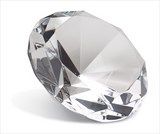 etched Crystal Diamond paperweight