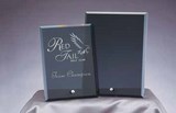 Etched smoked glass award