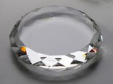 etched crystal paperweight award
