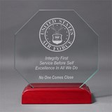 Etched glass award