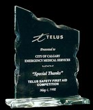 Etched glass award