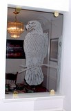 Eagle Perch sandblast window glass