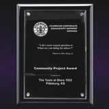 etched acrylic award