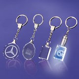 etched crystal key rings