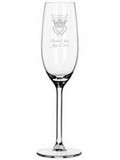 Luckenbooth doves flute glass