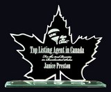 etched glass maple leaf